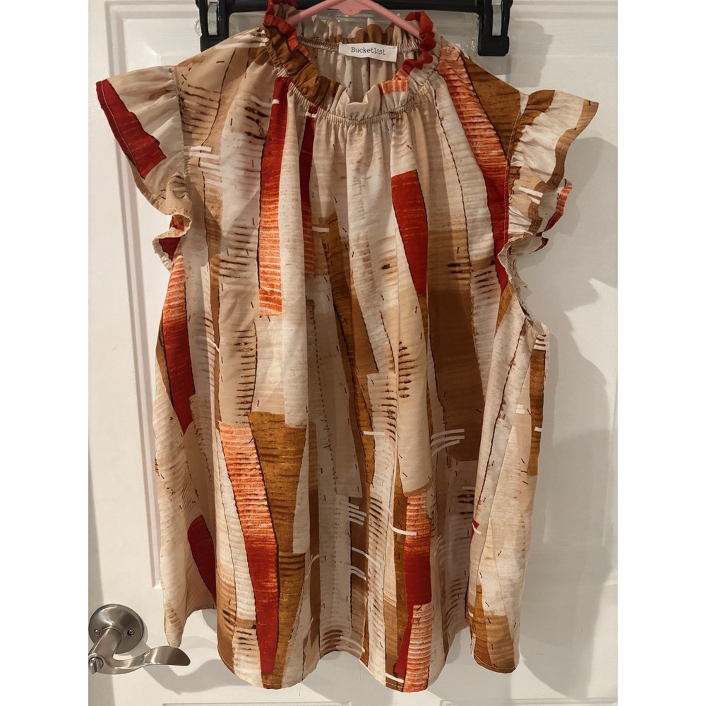 BUCKETLIST Multicolor Abstract Blouse